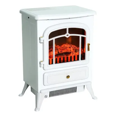 Elkamin med LED-Flammor 950/1850 w, Vit