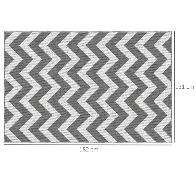 Utomhusmatta Plastmatta Lättskött Matta 121 x 182 cm, Vit