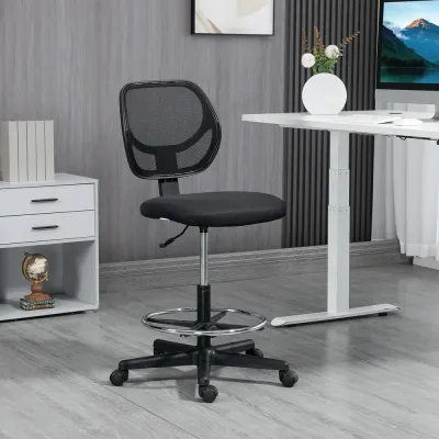 Ergonomisk Kontorsstol med Fotstöd Höj- och Sänkbar