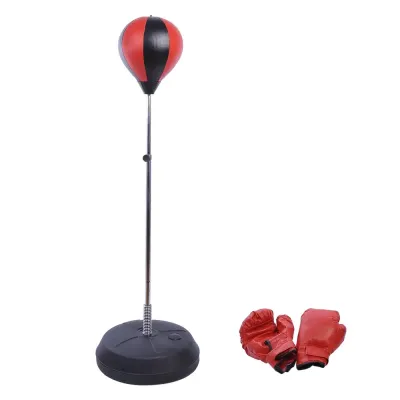Stansboll Punchingball Röd Svart Konstläder 125-145 cm