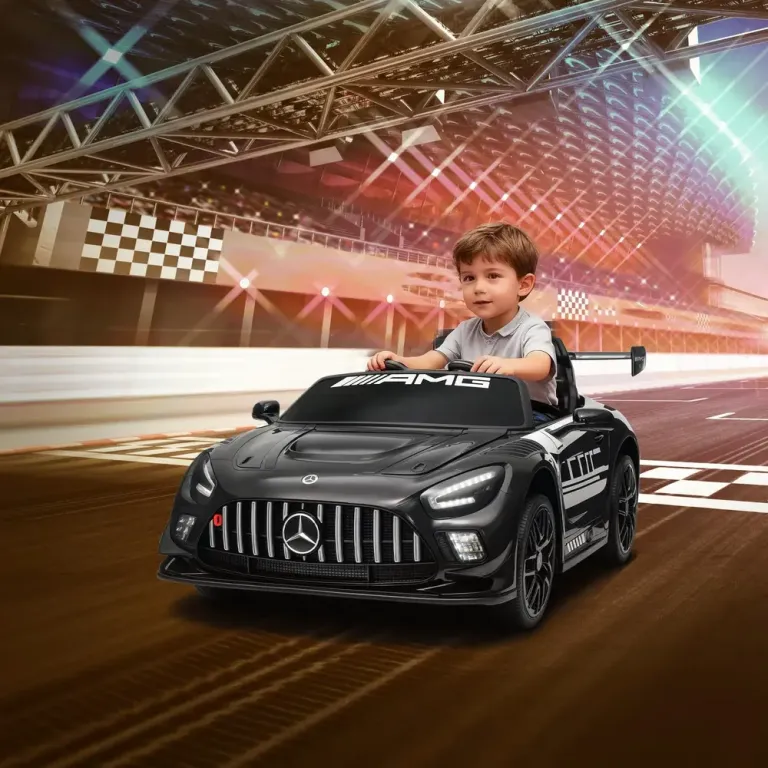 Elbil Barn Sportbil Svart Plast för 3 till 8 År Elektrisk Mercedes