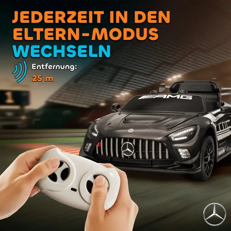 Elbil Barn Sportbil Svart Plast för 3 till 8 År Elektrisk Mercedes