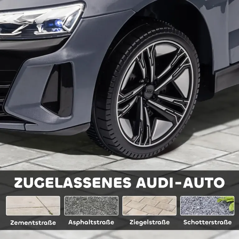 Elbil för Barn med Fjärrkontroll Säkerhetsbälte Musik Audi