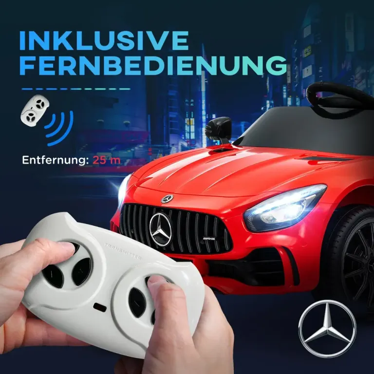 Elbil för Barn Sportbil 12 v Röd Mercedes Benz Fjärrkontroll