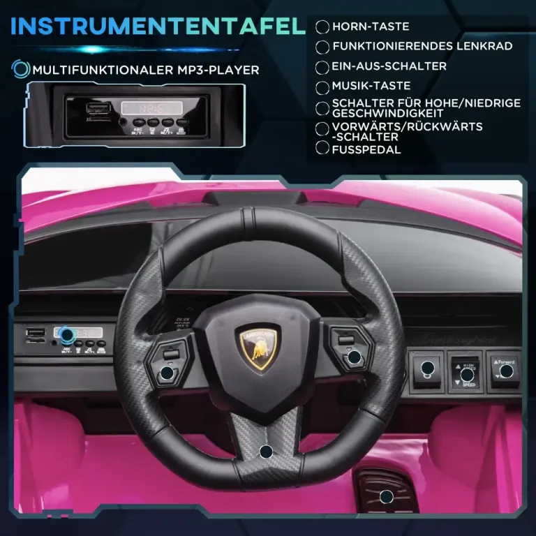 Elbil för Barn Sportbil 3–5 km/h Fjärrkontroll 3–5 Lamborghini Sian
