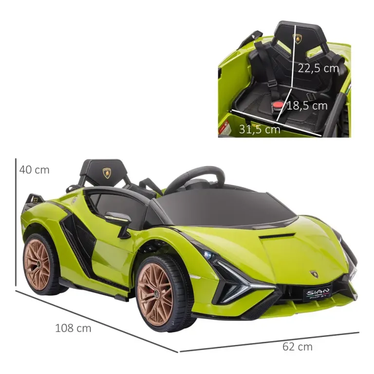 Elbil för Barn Sportbil 3–5 km/h Fjärrkontroll 3–5 Lamborghini Sian