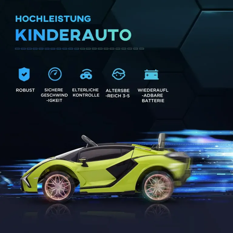 Elbil för Barn Sportbil 3–5 km/h Fjärrkontroll 3–5 Lamborghini Sian