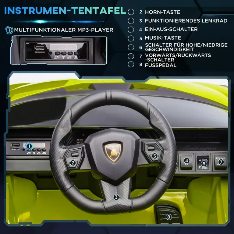 Elbil för Barn Sportbil 3–5 km/h Fjärrkontroll 3–5 Lamborghini Sian