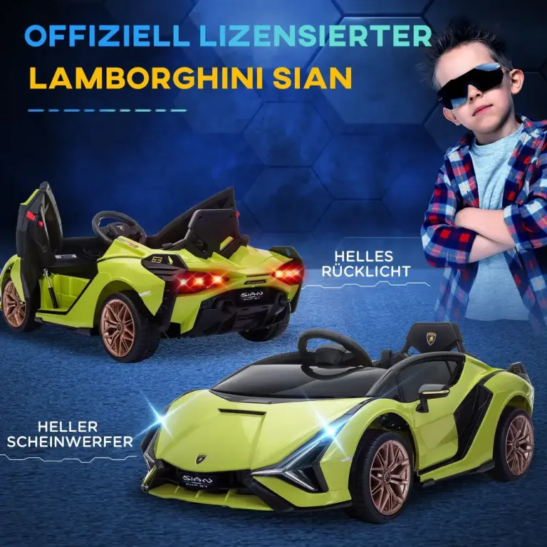 Elbil för Barn Sportbil 3–5 km/h Fjärrkontroll 3–5 Lamborghini Sian