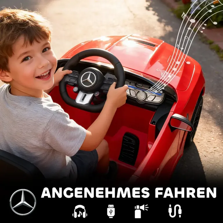 Elbil för Barn Sportig Design 12 v Motorer Mercedes Fjärrkontroll