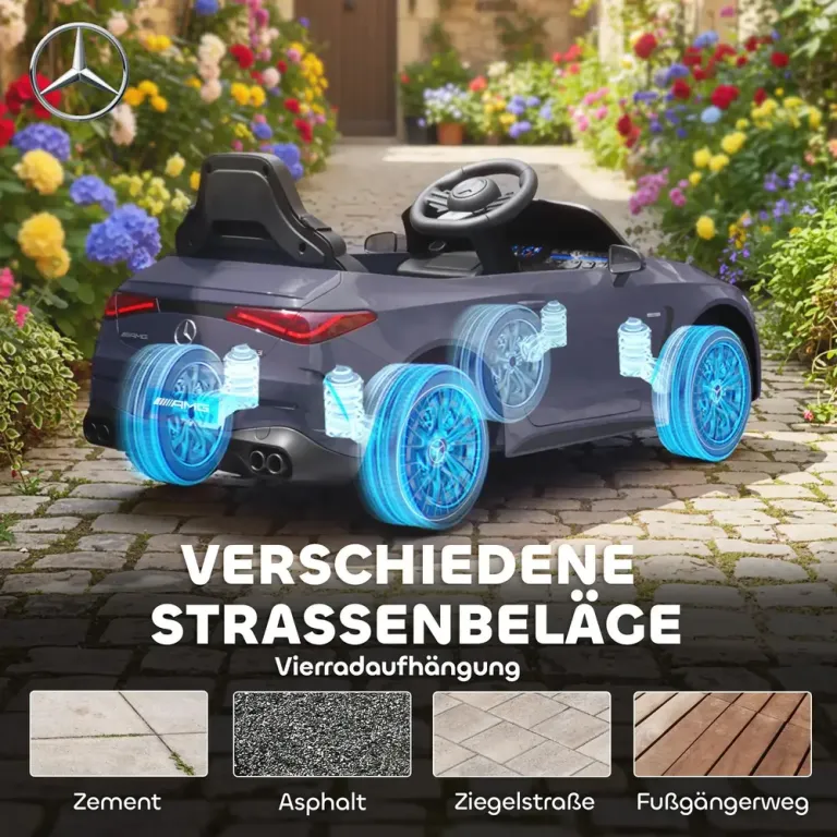 Elbil för Barn Sportig Design 12 v Motorer Mercedes Fjärrkontroll