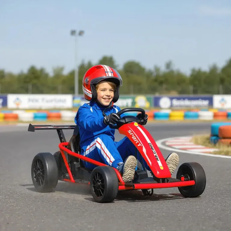 Elbil Go-Kart 24V Röd Metall och Plast för Barn 8-12 År Elektrisk