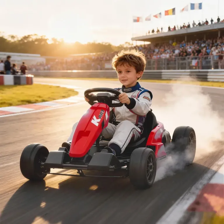 Elbil Gokart 24 v Röd Plast och Metall för Barn 6–12 År Elektrisk