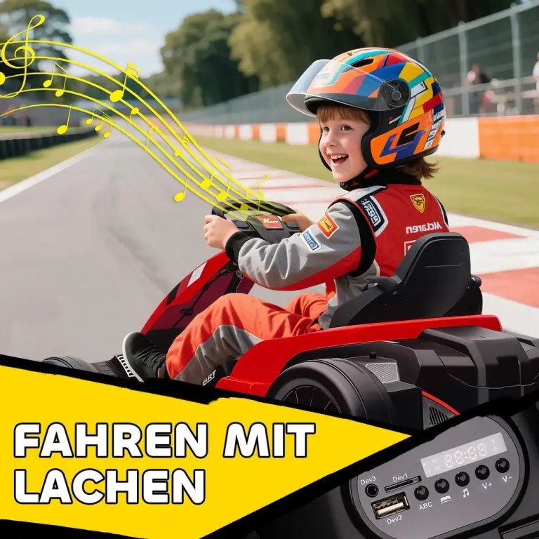Elbil Gokart 24 v Röd Plast och Metall för Barn 6–12 År Elektrisk