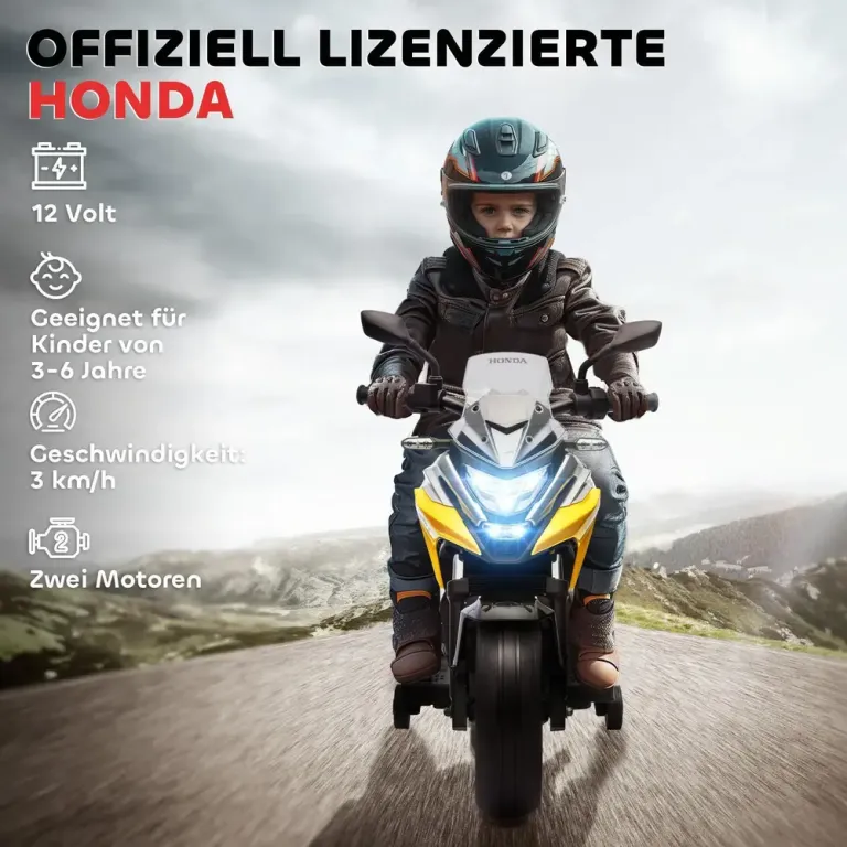 Elektrisk Barnmotorcykel 3 km/h med Musik och Ljus Elmotorcykel