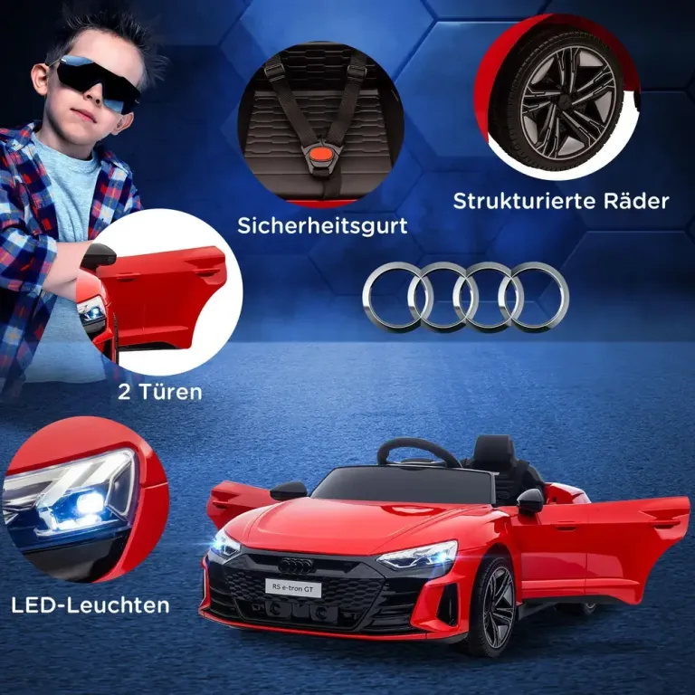 Elektrisk Bil Sport GT för Barn Elbil Audi Licensierad Fjärrkontroll