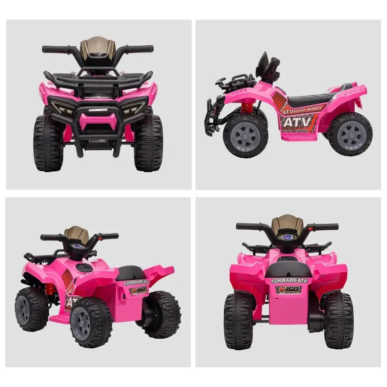 Elektrisk Fyrhjuling för Barn 6 v, Rosa Mini