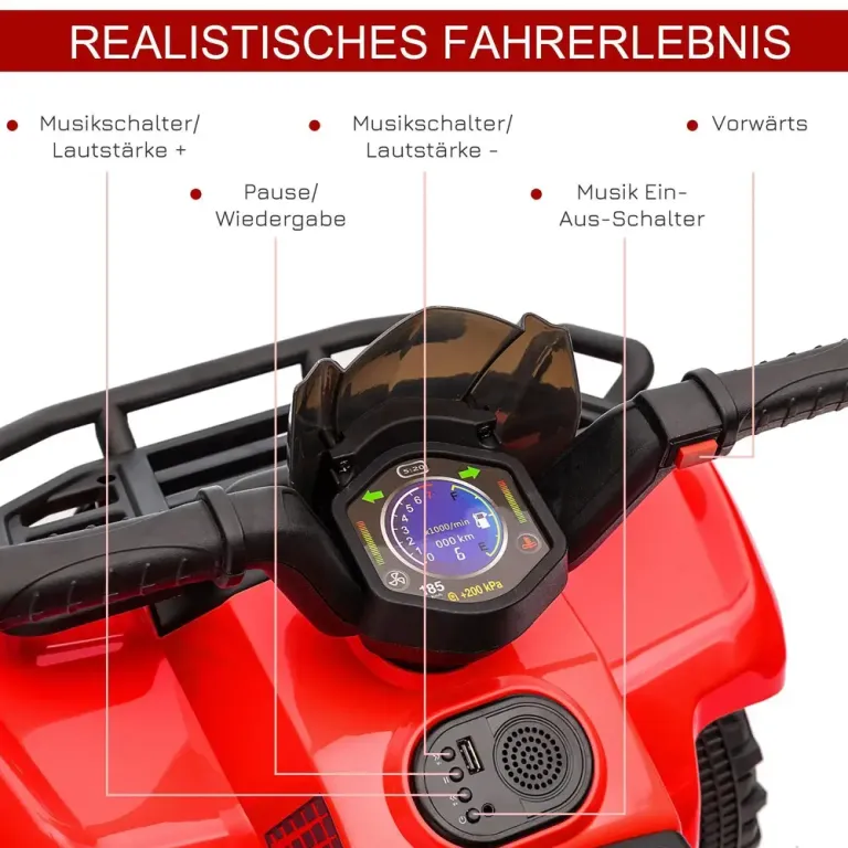 Elektrisk Fyrhjuling för Barn Tuff ATV Mini