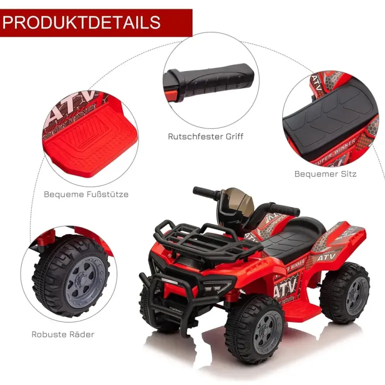 Elektrisk Fyrhjuling för Barn Tuff ATV Mini