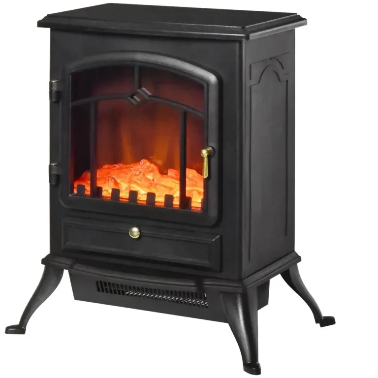 Elektrisk Kamin med Realistisk Flameffekt 45 x 28 x 54 Cm
