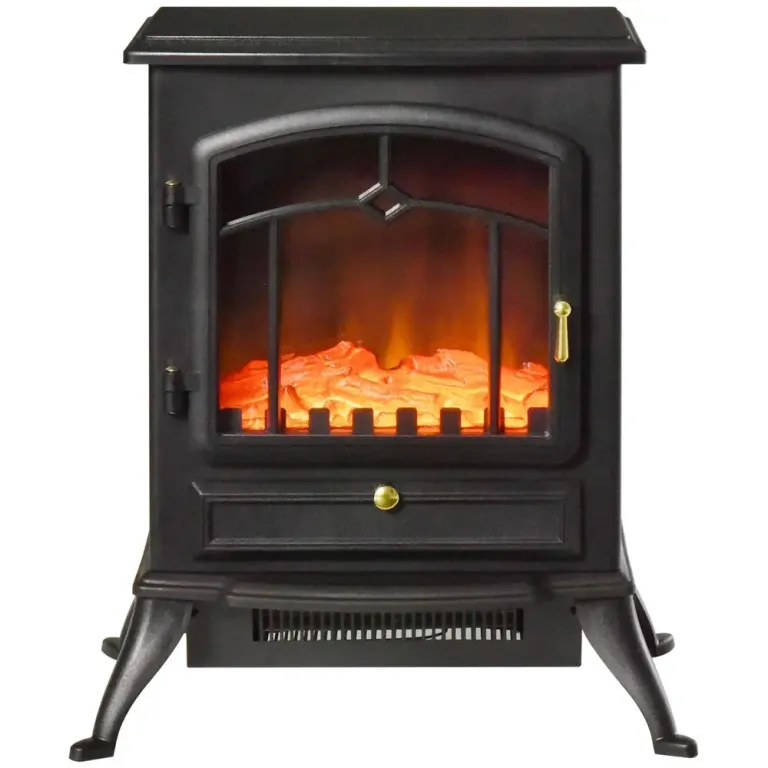 Elektrisk Kamin med Realistisk Flameffekt 45 x 28 x 54 Cm