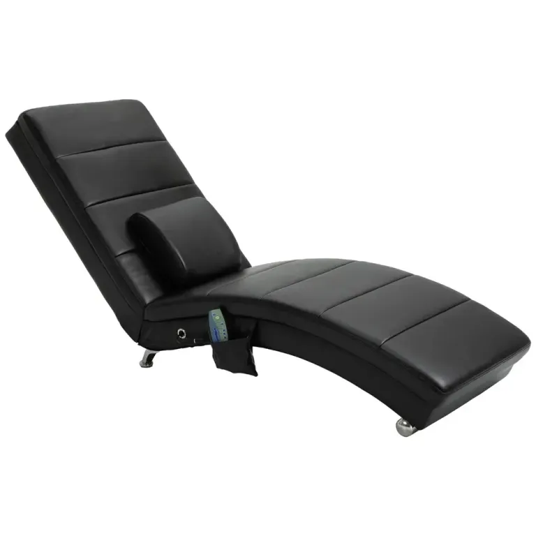 Elektrisk Massagestol i Läder Relaxfåtölj Avslappningsstol Zero