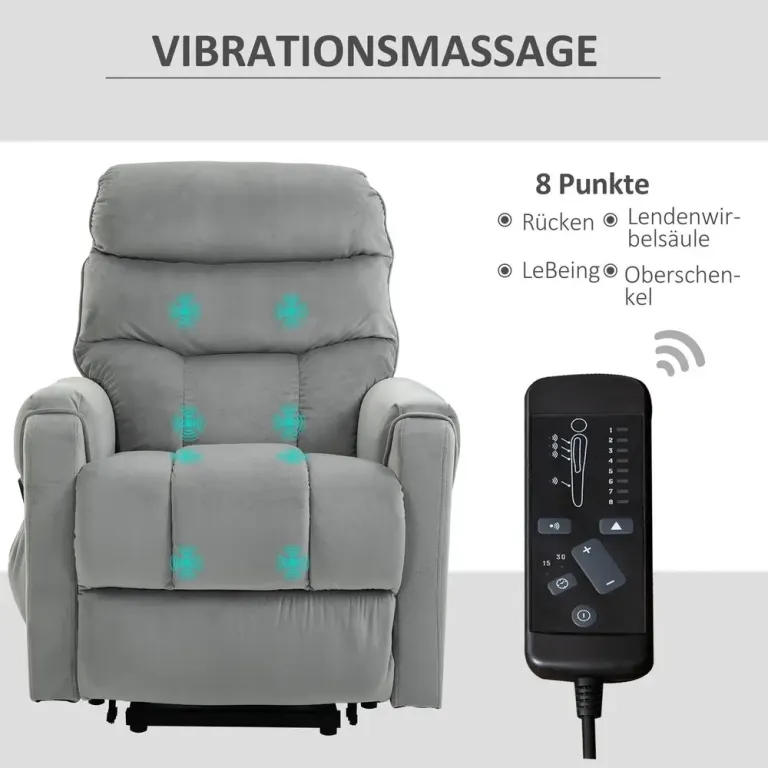Elektrisk Massagestol med Uppresningshjälp TV-Fåtölj