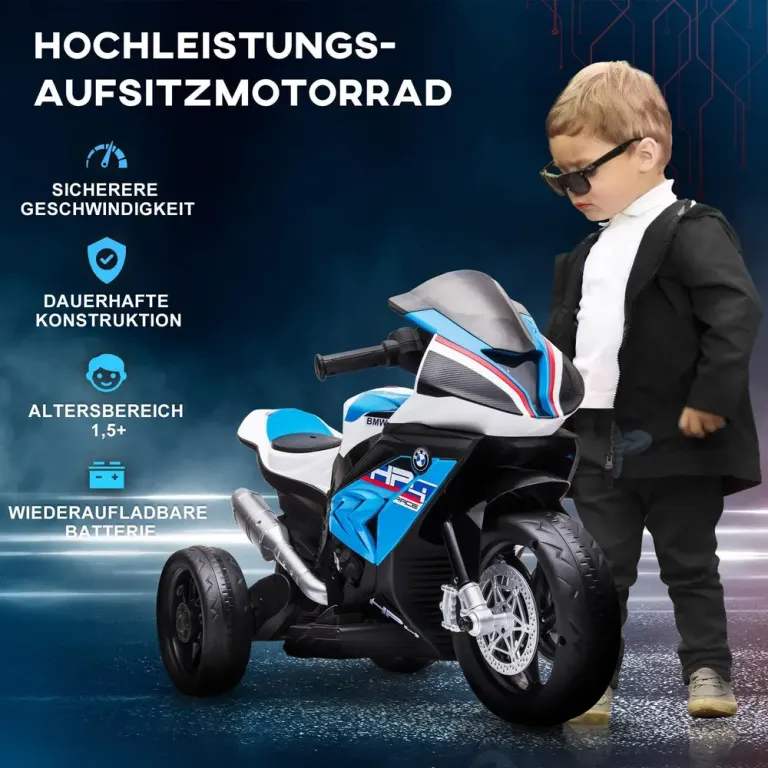 Elektrisk Motorcykel för Småbarn Säker Trehjuling Elmotorcykel
