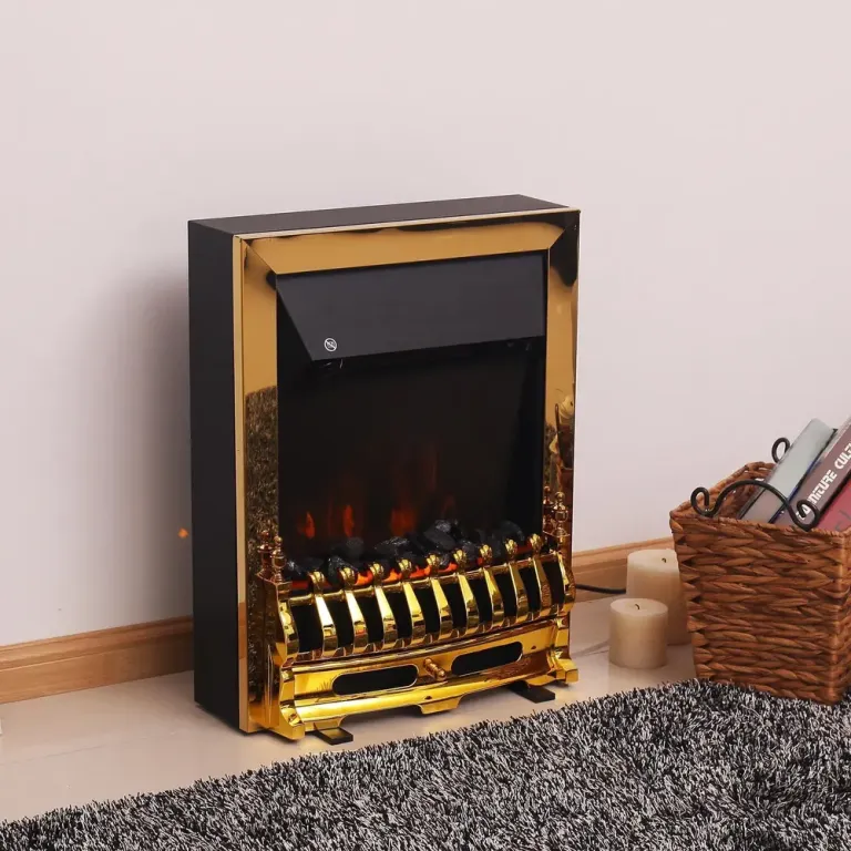 Elektrisk Öppen Spis Guld Kamin Cm Flameffekt