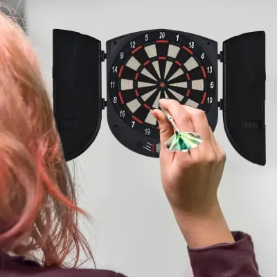 Elektronisk Darttavla med Skåpdörr och 6 Pilar Spel Spelare