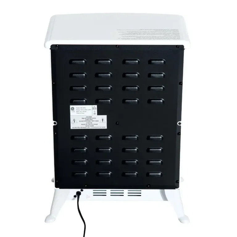 Elkamin med LED-Flammor 950/1850 w, Vit Elektrisk Flamma Effekt