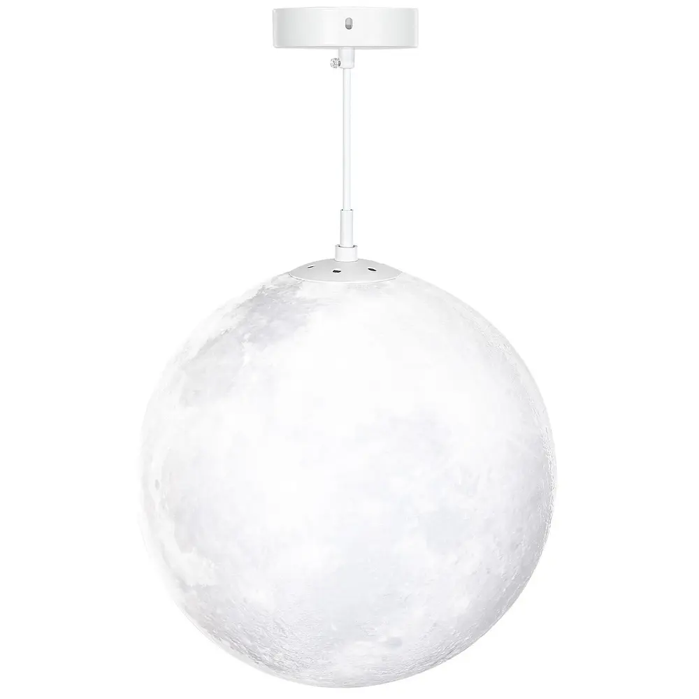 Taklampa Månlampa 3D Krämvit av Plast Hängande Lampa