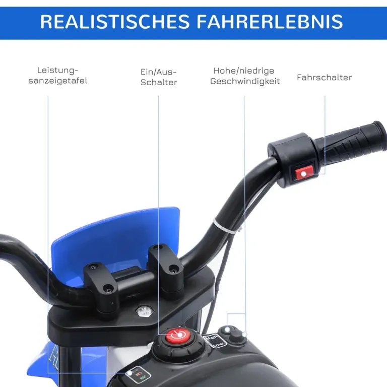 Elmotorcykel för Barn 45 Min Körtid Träningshjul