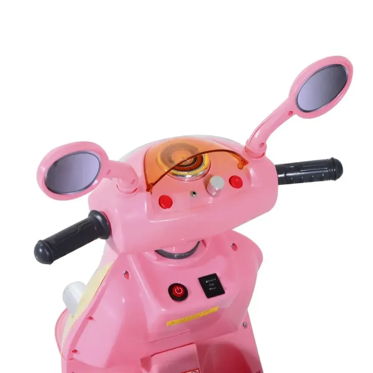 Elmotorcykel för Barn Elbil Trehjuling Cm Rosa