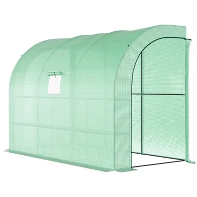 Litet Växthus Tunnelväxthus med Hyllor 300 x 150 x 213 cm