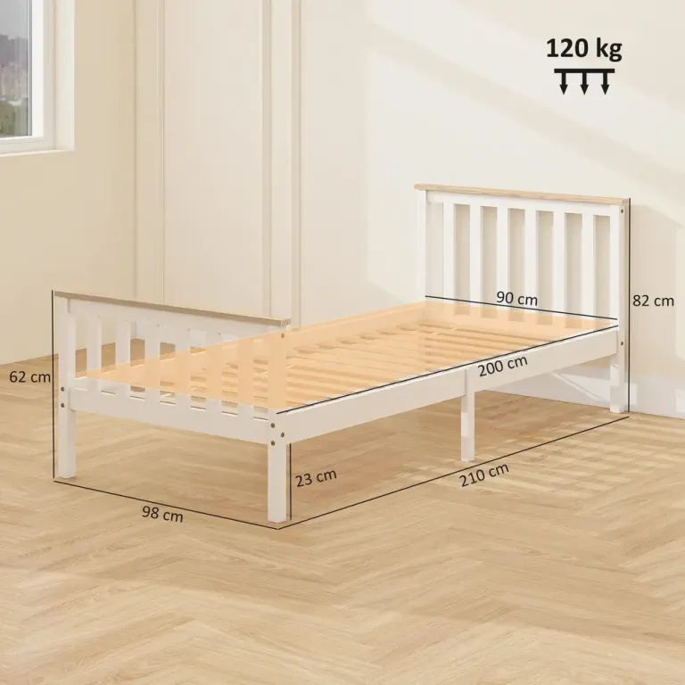 Enkelsängstomme Träsängstomme Bottenförvaring Naturträ Sängram Furu