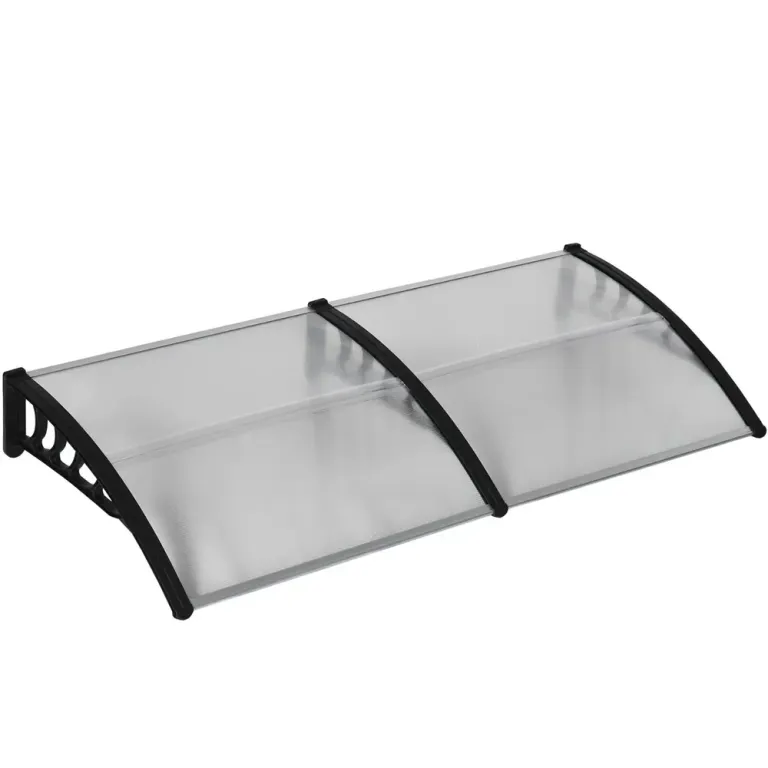 Entrétak, Transparent med Svart Ram