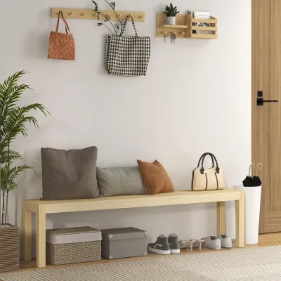 Trädgårdsbänk Bänk Natur av Furu Träbänk i Lantlig 3-Sits