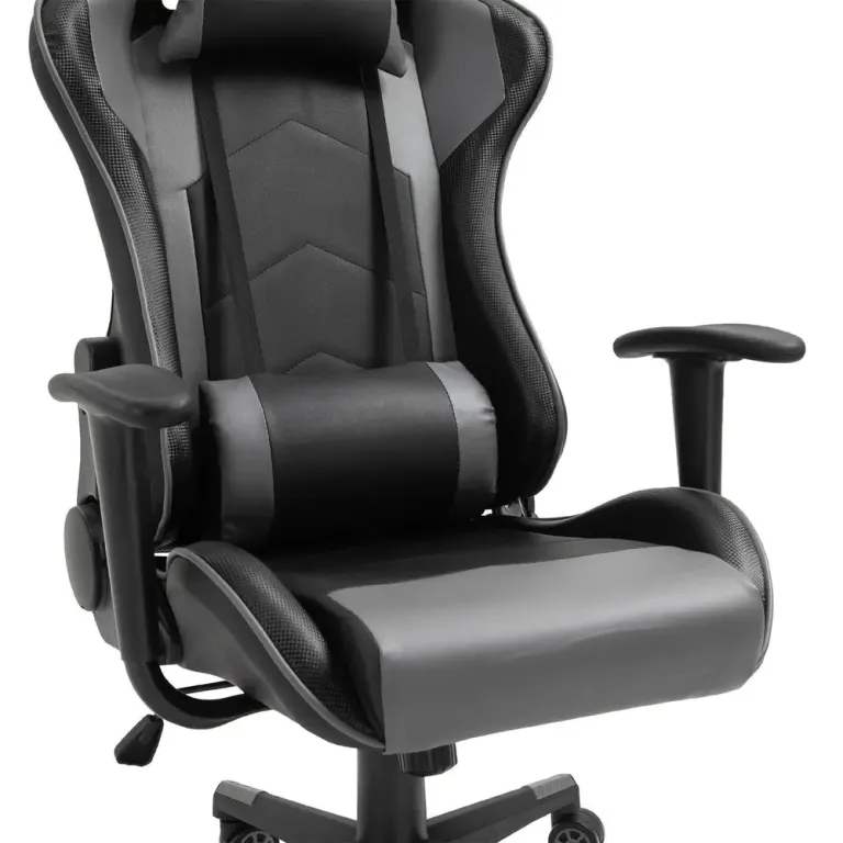 Ergonomisk Gamingstol Kontorsstol med Hög Rygg Svart