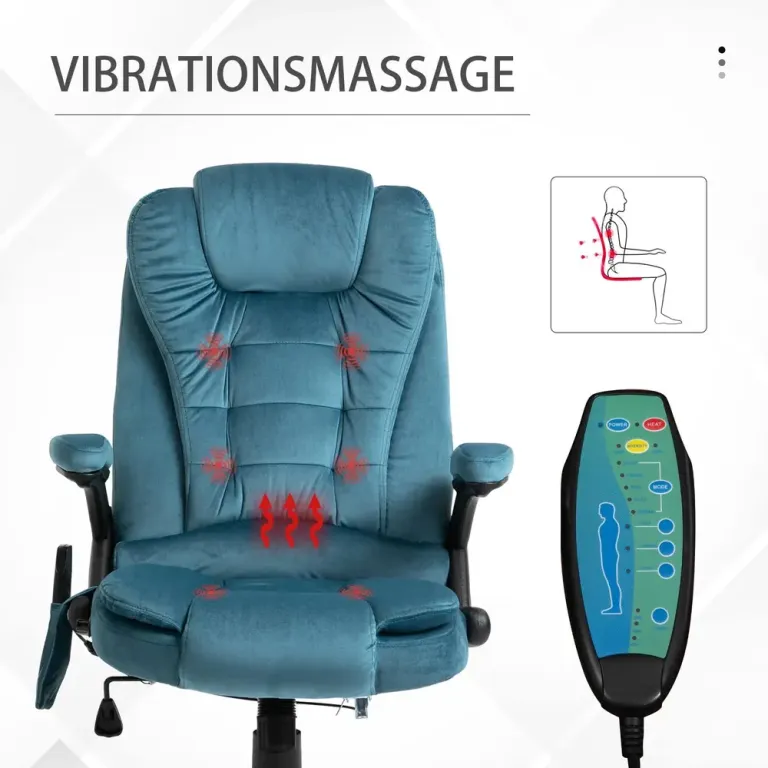Ergonomisk Gamingstol Kontorsstol med Massage & Värme