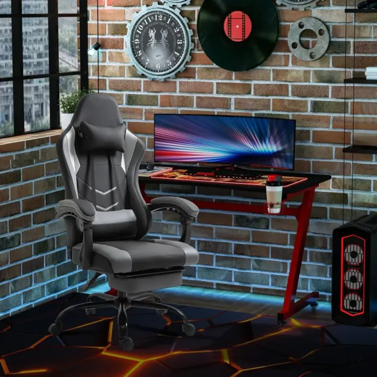 Ergonomisk Gamingstol Kontorsstol med Massage & Värme