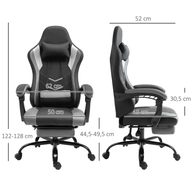 Ergonomisk Gamingstol Kontorsstol med Massage & Värme