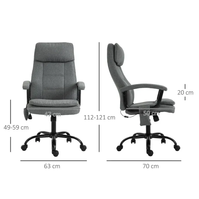 Ergonomisk Gamingstol med Massage & Nackstöd