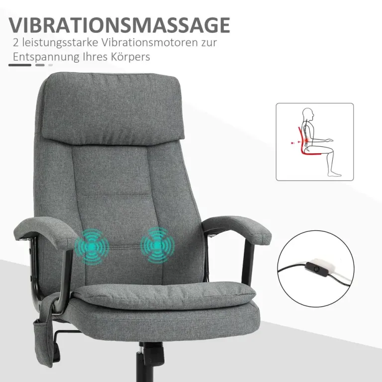 Ergonomisk Gamingstol med Massage & Nackstöd