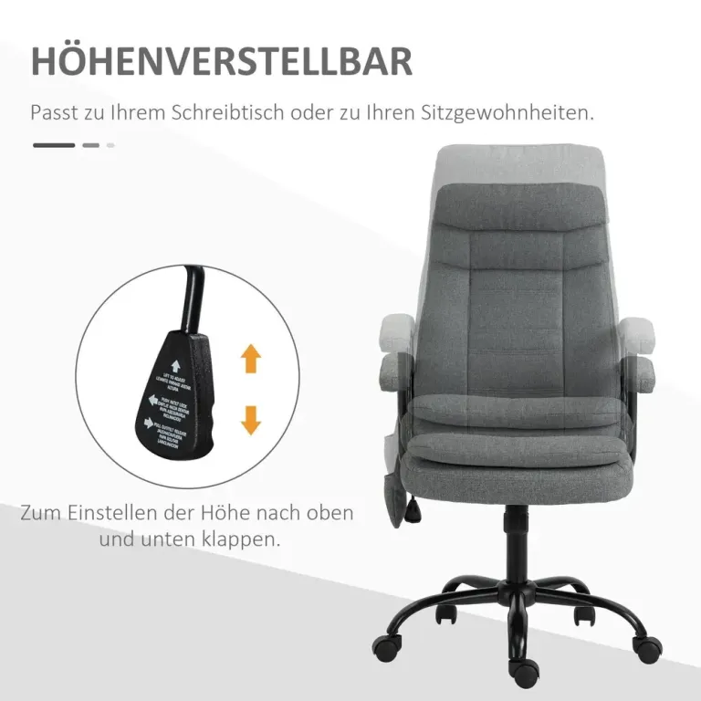 Ergonomisk Gamingstol med Massage & Nackstöd