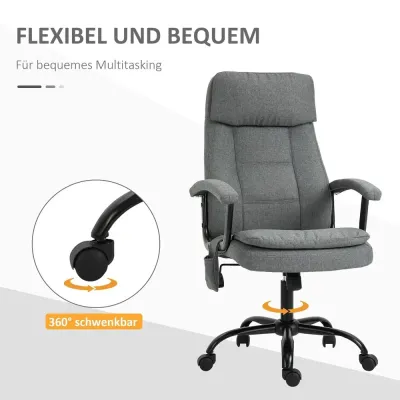 Ergonomisk Gamingstol med Massage & Nackstöd
