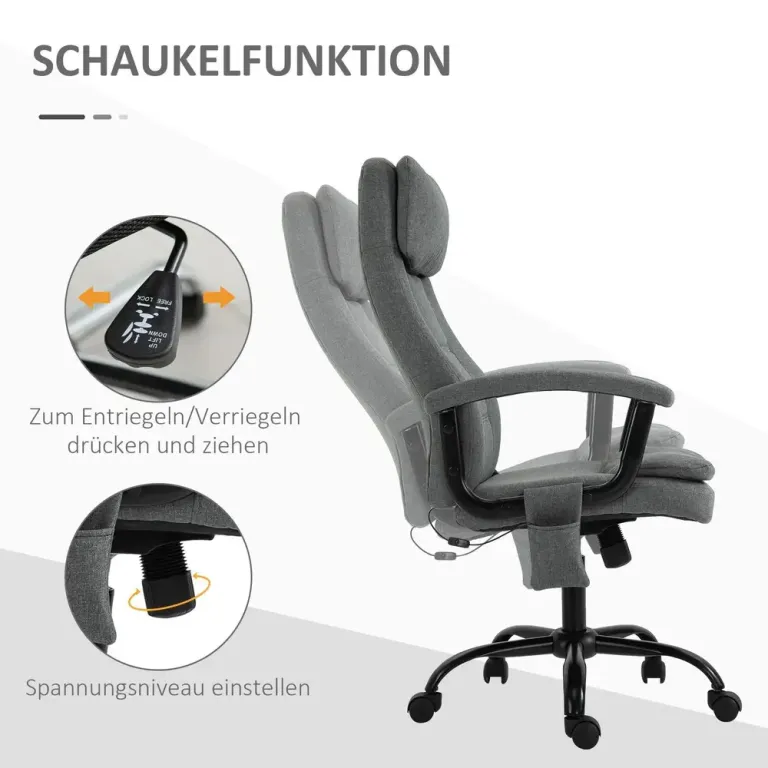 Ergonomisk Gamingstol med Massage & Nackstöd