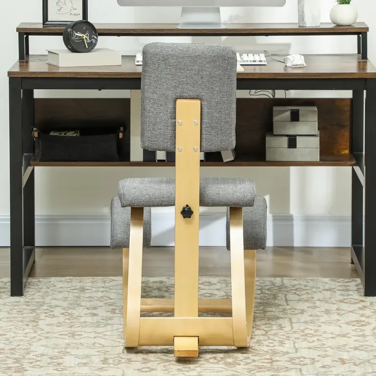 Ergonomisk Knästol Hälsostol för Hem och Kontor Knäböjstol Björkträ
