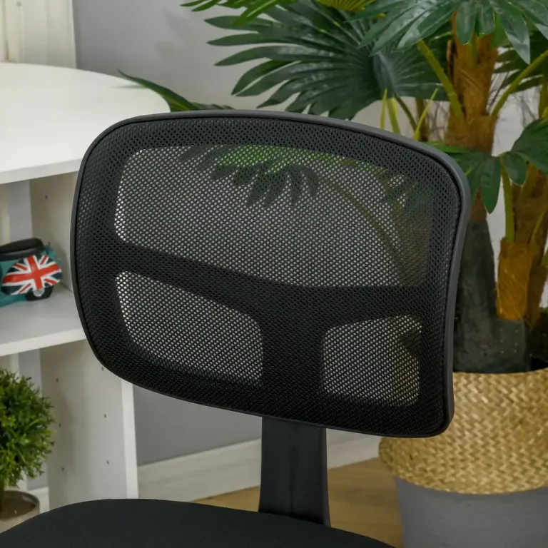 Ergonomisk Kontorsstol Höjdjusterbar Snurrstol Utan Armstöd