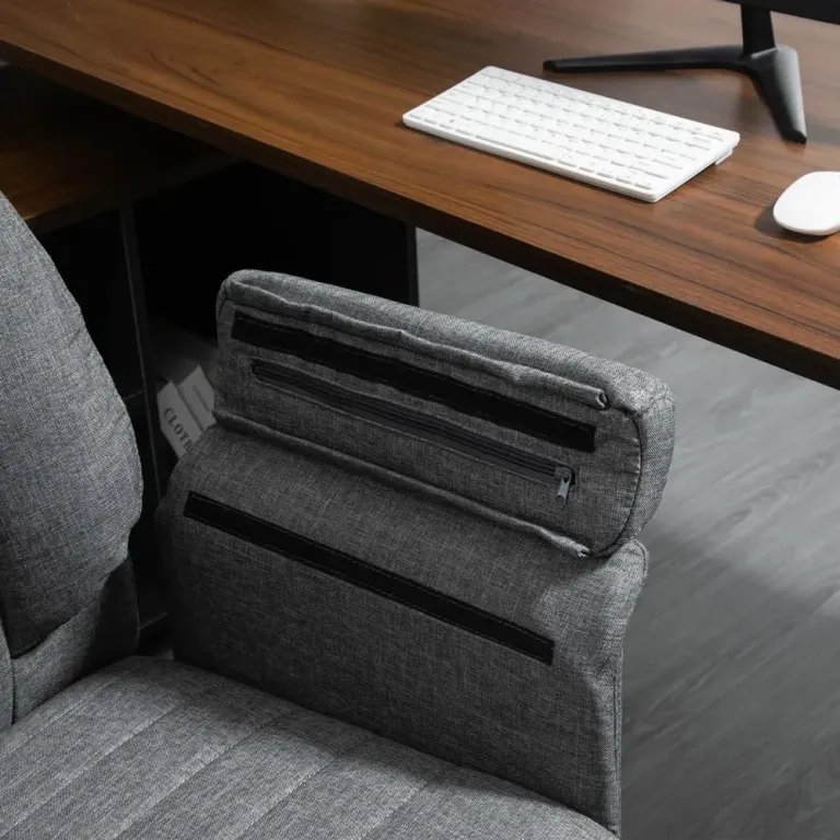Ergonomisk Kontorsstol i Retrostil Höjbar Grå